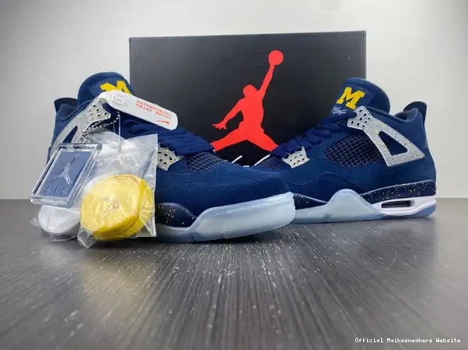 Official Maikesneakers Jordan Michigan 4 (PE) Retro AJ4-1036660 Air 0616